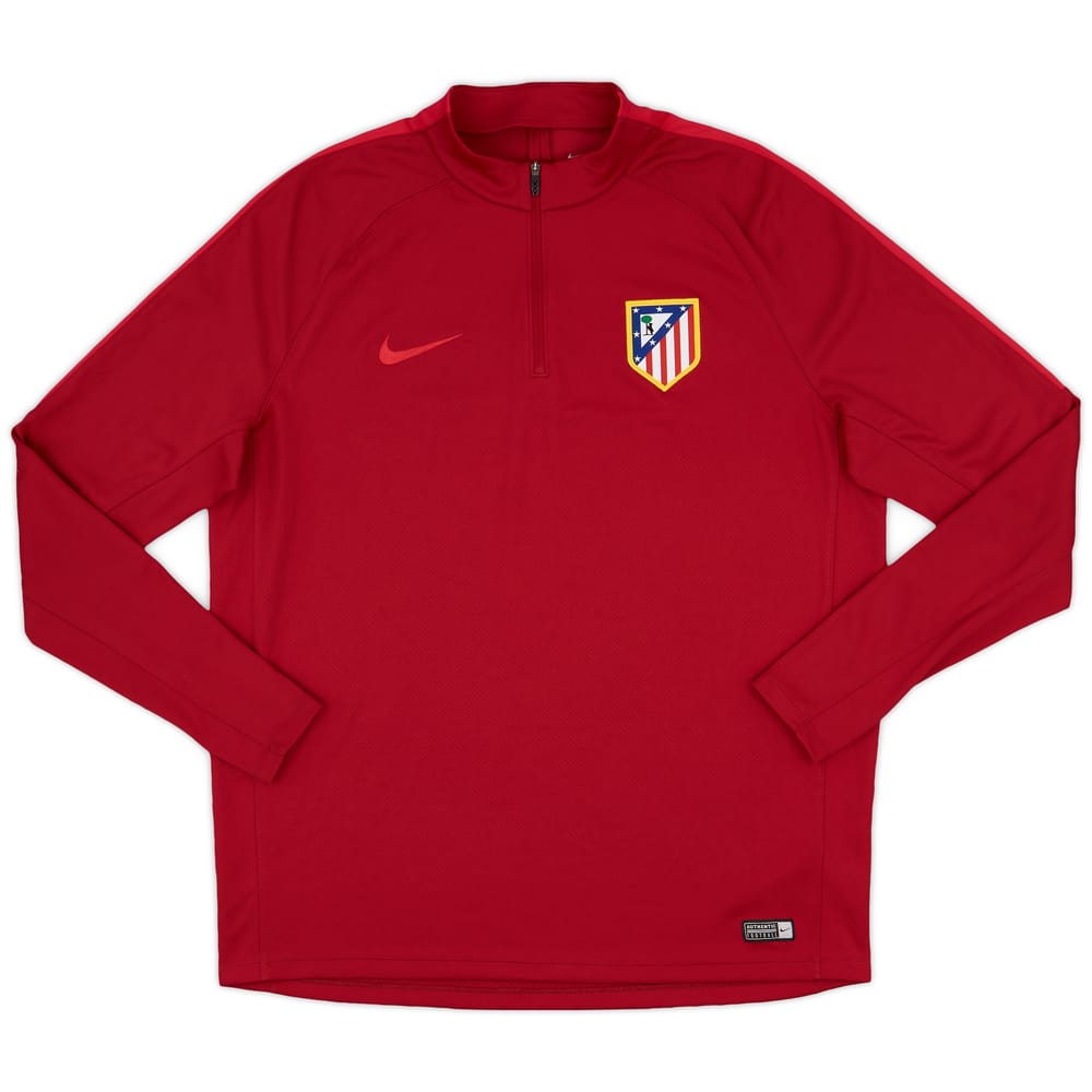 2016-17 Atletico Madrid Nike 1/4 Zip Drill Top - 9/10 - (XL)