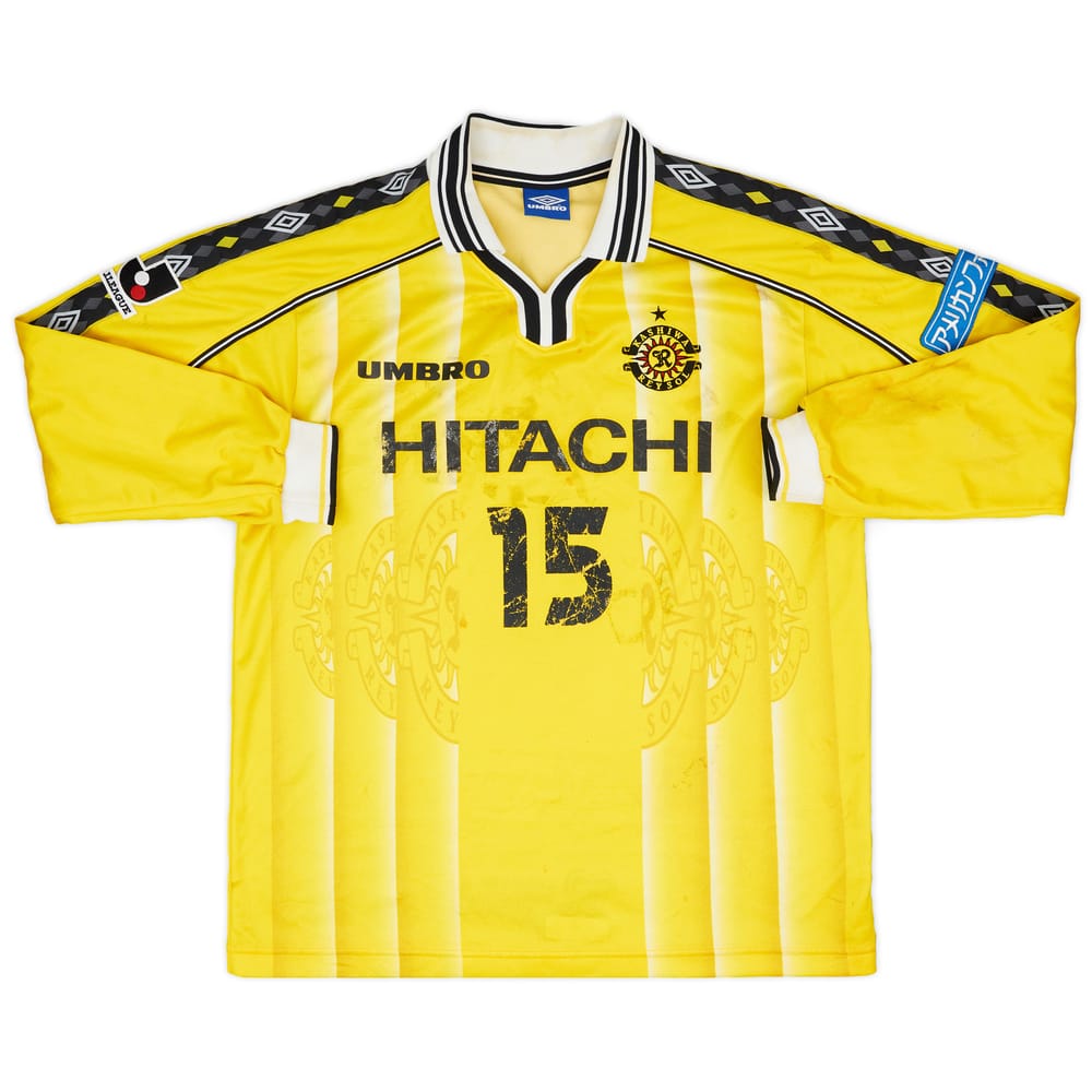 1999-01 Kashiwa Reysol Match Issue Home L/S Shirt #15 (Sunakawa)