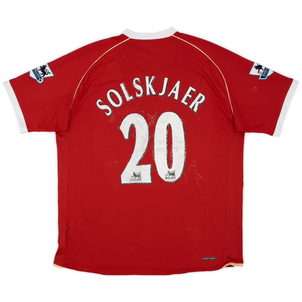 2006-07 Manchester United Home Shirt Solskjaer #20 - 5/10 - (XL)