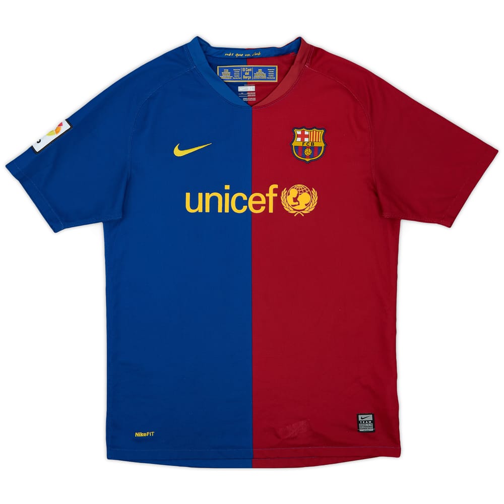 2008-09 Barcelona Home Shirt - 9/10 - (XL.Boys)