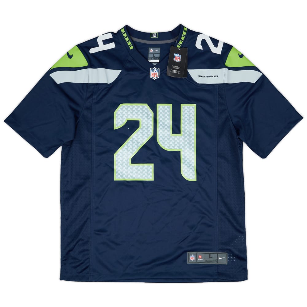 2019 Seattle Seahawks Lynch #24 Nike Game Home Jersey (L)