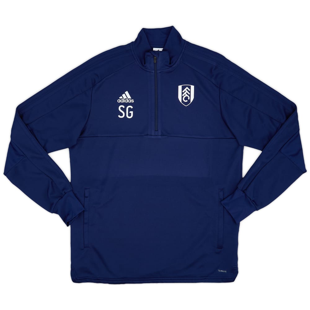 2017-18 Fulham Staff Issue adidas 1/4 Zip Training Top SG - 9/10 - (L)