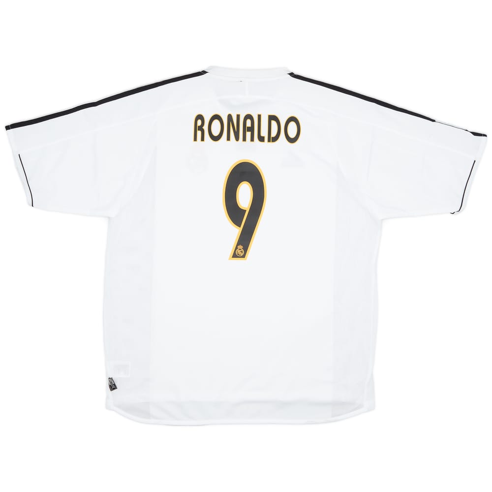 2003-04 Real Madrid Home Shirt Ronaldo #9 (XL)