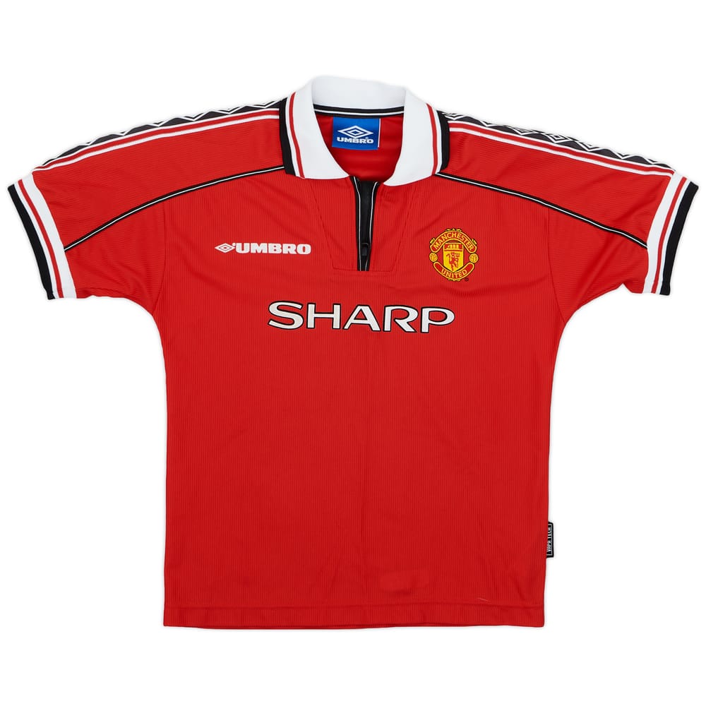 1998-00 Manchester United Home Shirt - 8/10 - (M.Boys)