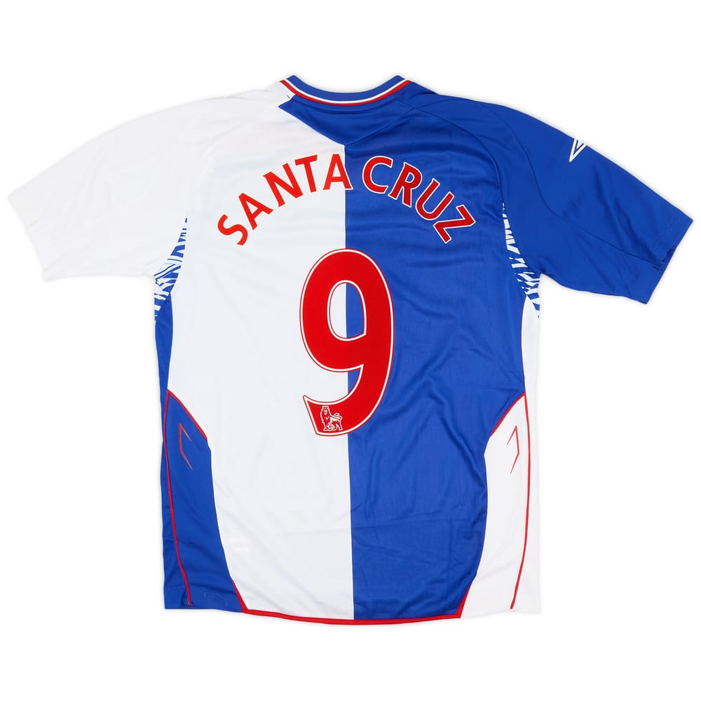 2007-08 Blackburn Home Shirt Santa Cruz #9 (M)