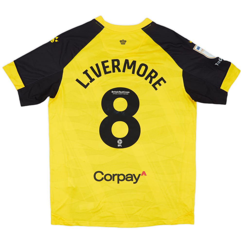 2023-24 Watford Match Issue Home Shirt Livermore #8