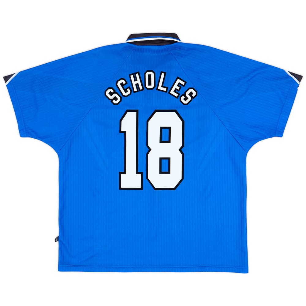 1996-98 Manchester United Third Shirt Scholes #18 - 9/10 - (XXL)