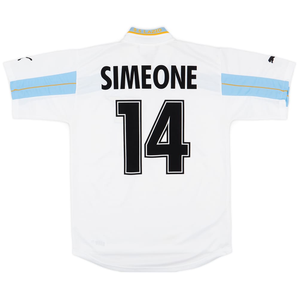 1999-00 Lazio Centenary Home Shirt Simeone #14 - 8/10 - (M)