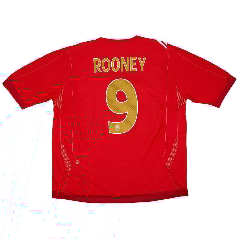 2006-08 England Away Shirt Rooney #9 - 7/10 - (XXL)