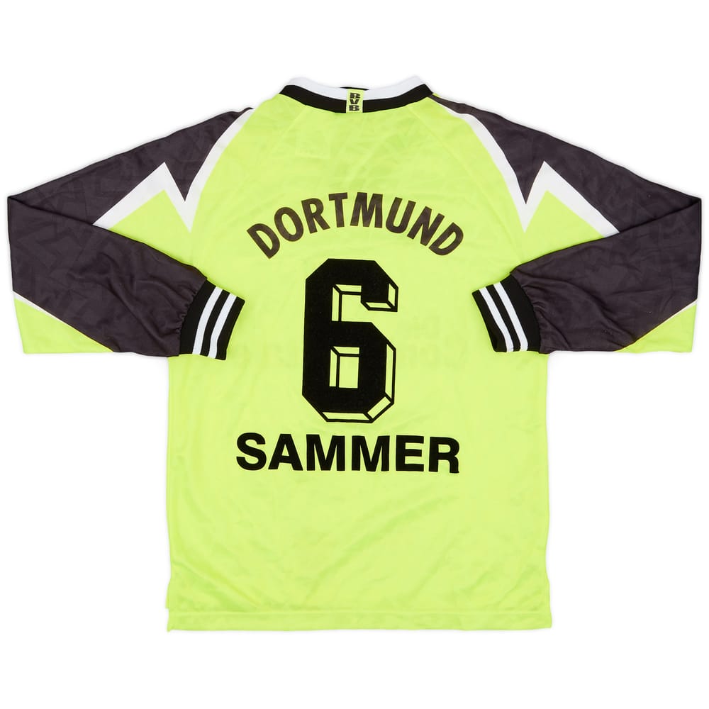 1995-96 Borussia Dortmund Home L/S Shirt Sammer #6 - 9/10 - (L.Boys)