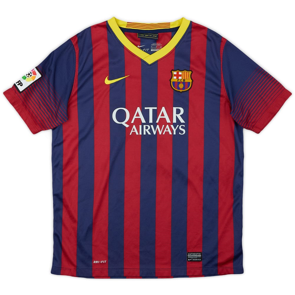 2013-14 Barcelona Home Shirt - 8/10 - (L.Boys)