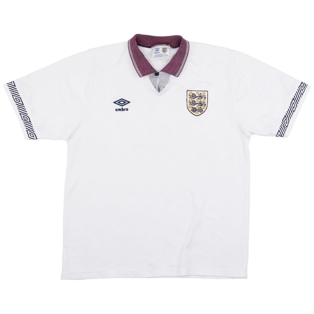 1990-92 England Home Shirt - 4/10 - (L)