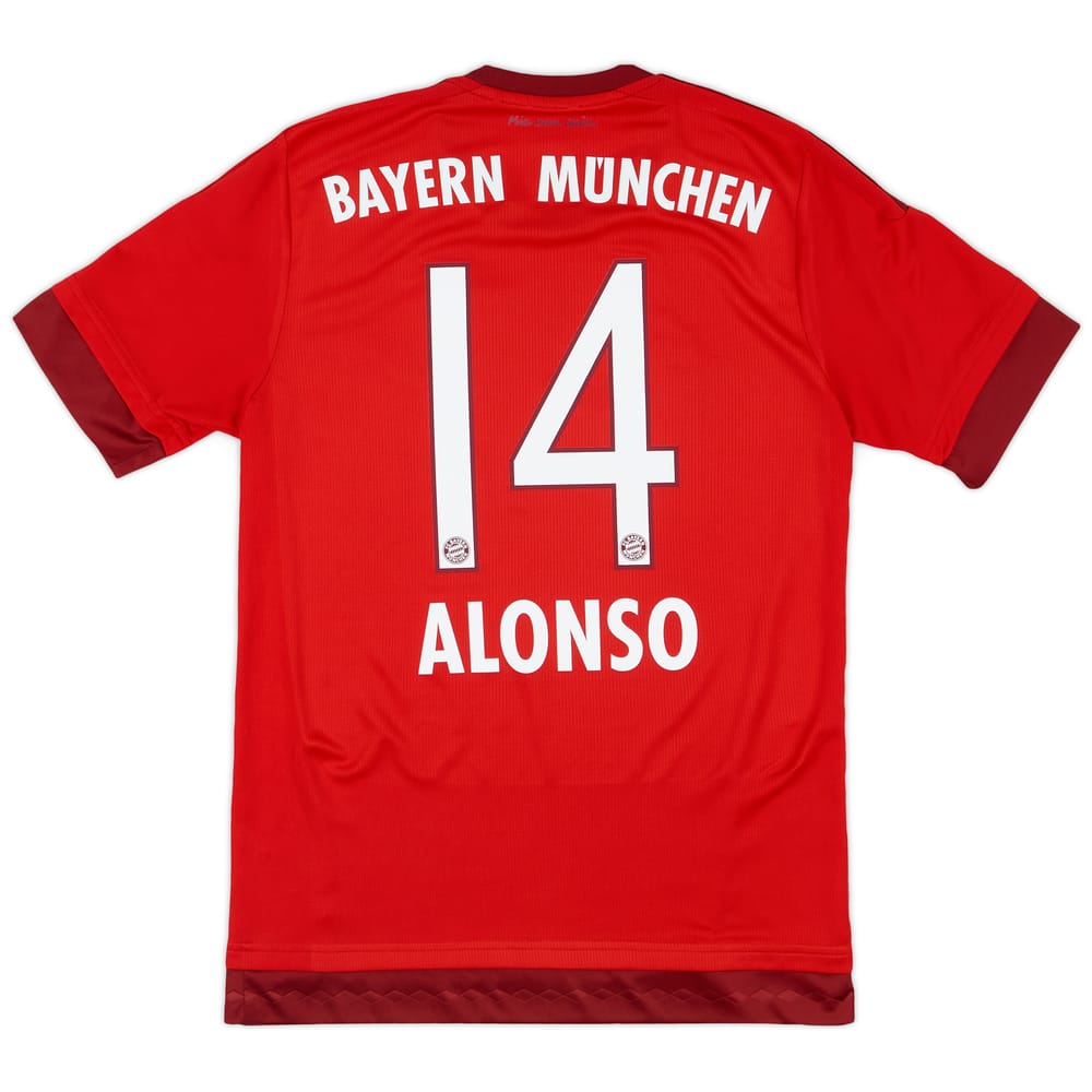 2015-16 Bayern Munich Home Shirt Alonso #14 - 9/10 - (S)