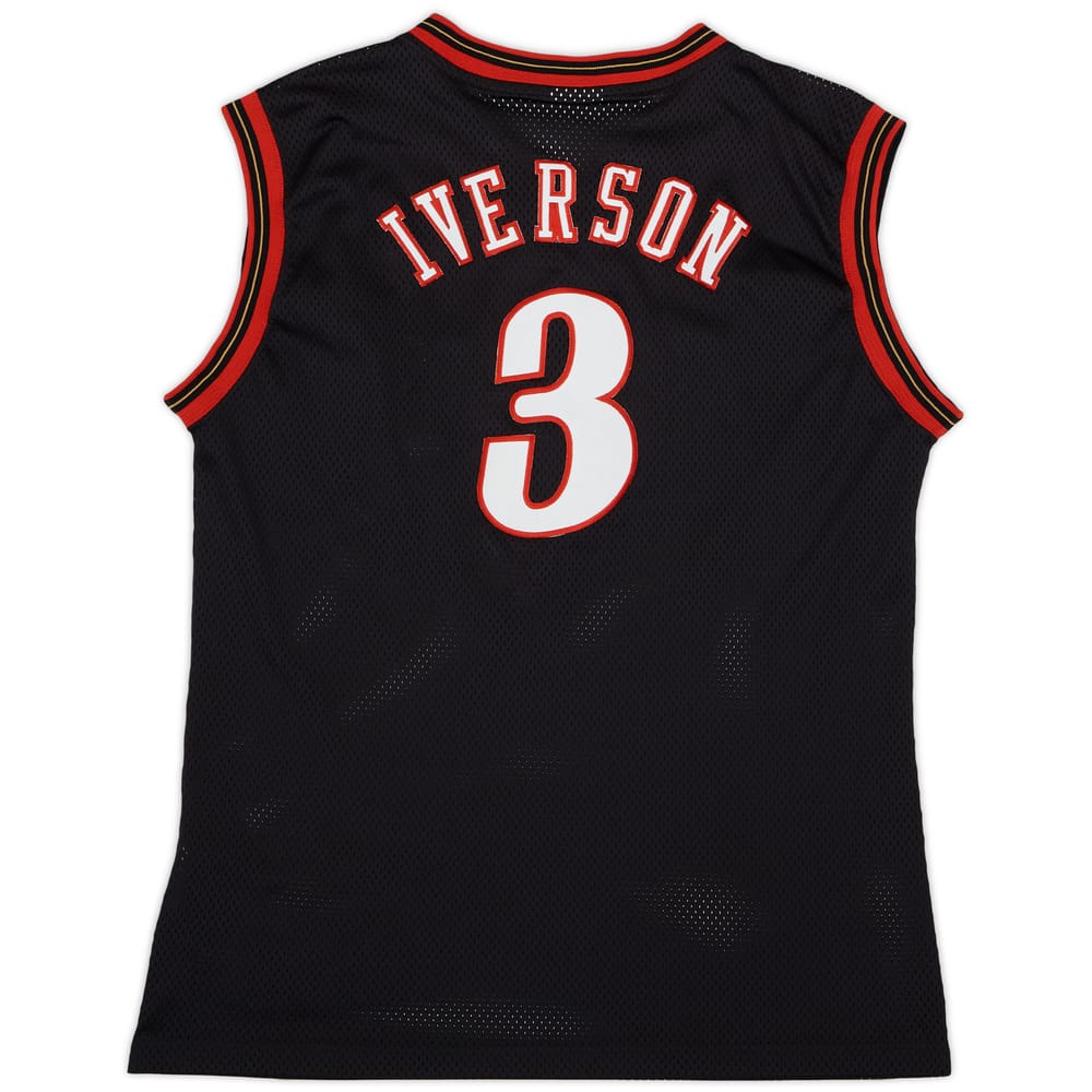 2000-06 Philadelphia 76ers Iverson #3 Champion Authentic Away Jersey - 5/10 - (L)