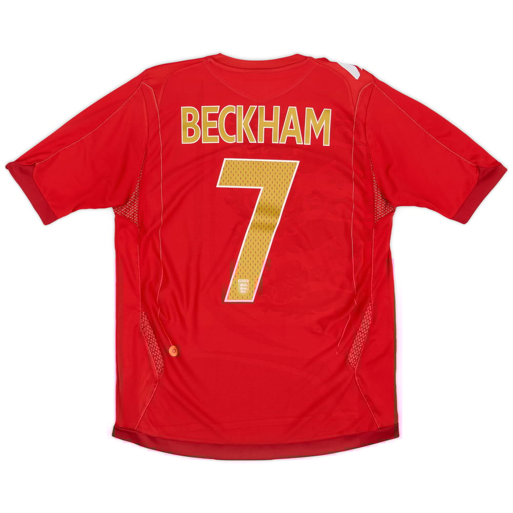 2006-08 England Away Shirt Beckham #7 - 8/10 - (M)
