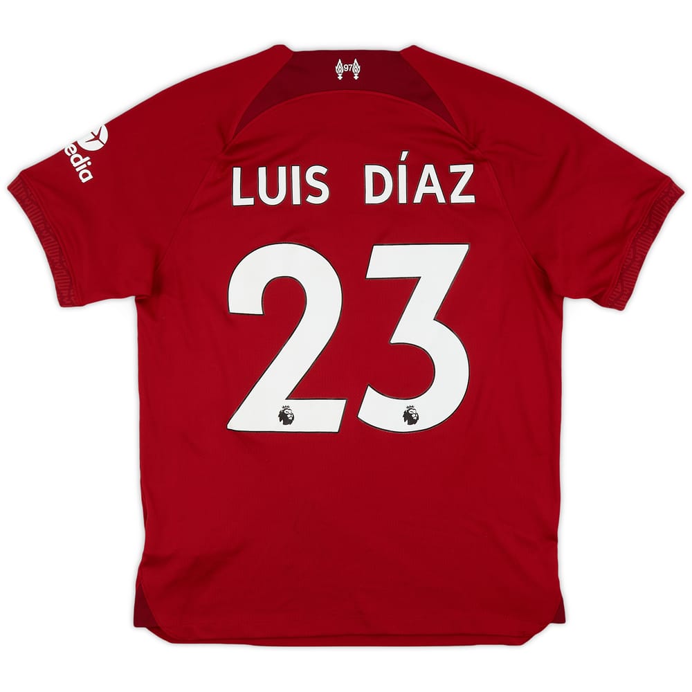 2022-23 Liverpool Home Shirt Luis Diaz #23 - 9/10 - (M)