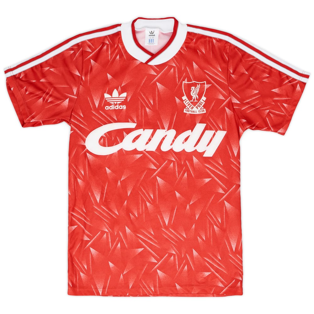 1989-91 Liverpool Home Shirt - 8/10 - (L.Boys)