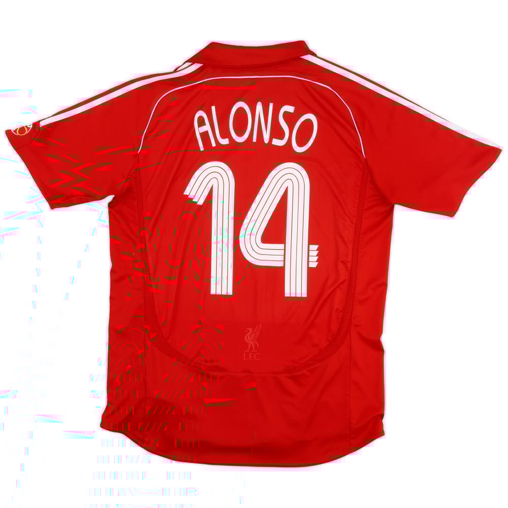 2006-08 Liverpool Home Shirt Alonso #14 - 7/10 - (L)