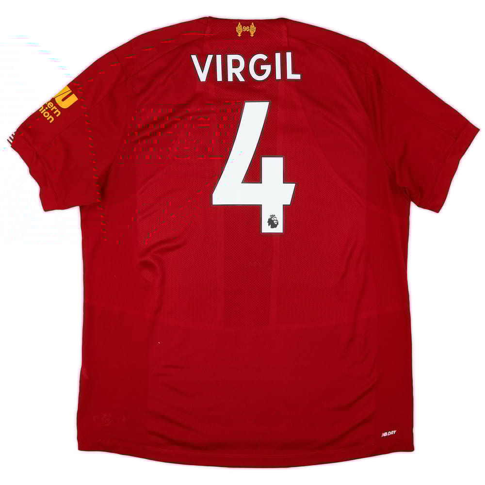 2019-20 Liverpool Home Shirt Virgil #4 - 7/10 - (XL)