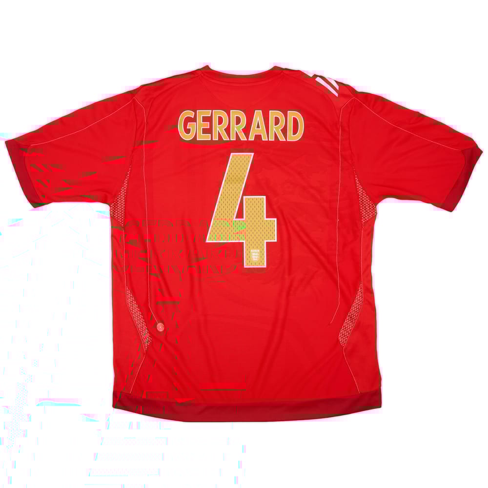 2006-08 England Away Shirt Gerrard #4 - 6/10 - (XXL)