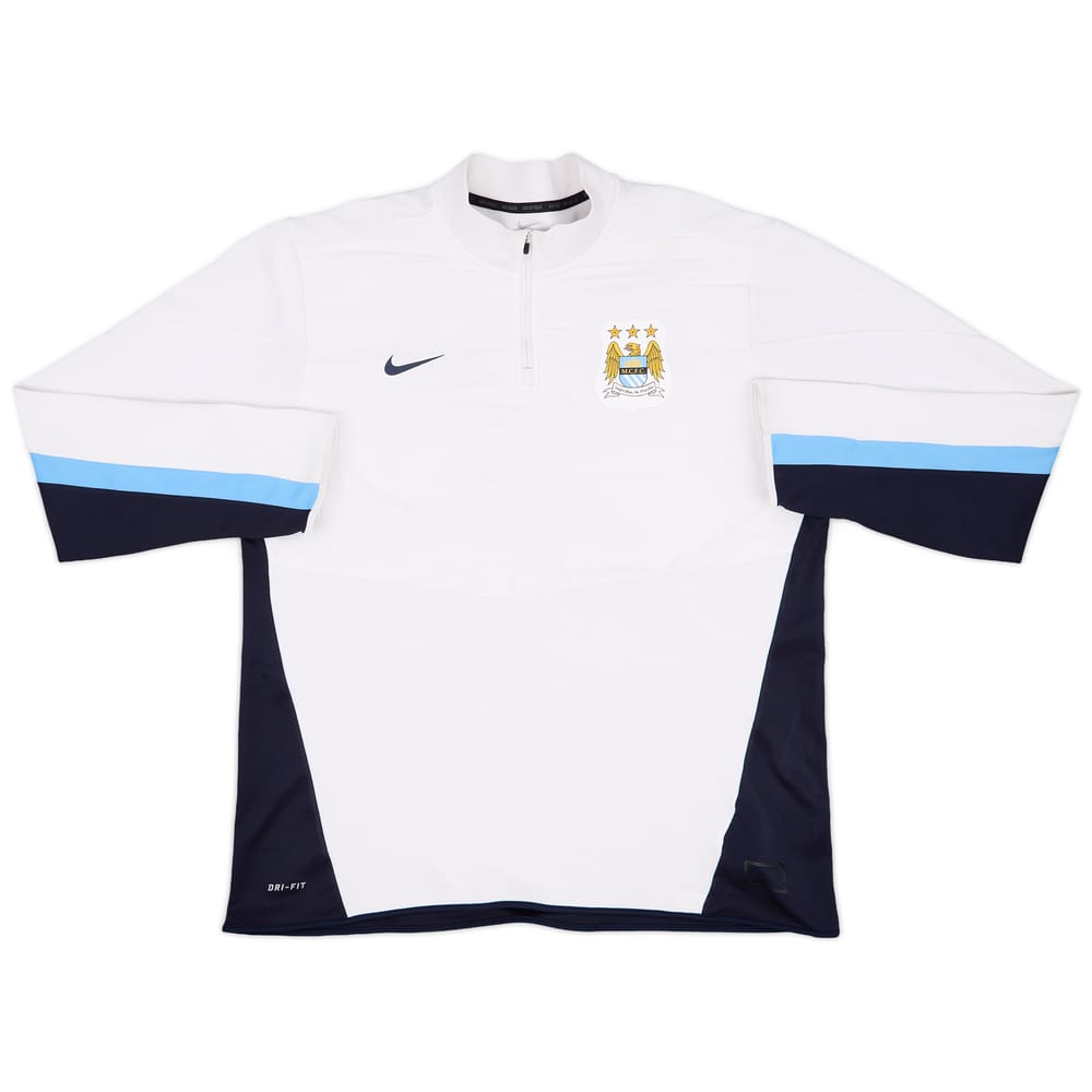2013-14 Manchester City Player Issue Nike 1/4 Zip Drill Top - 6/10 - (XL)