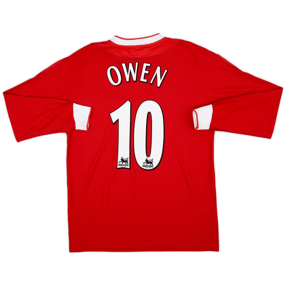 2002-04 Liverpool Home L/S Shirt Owen #10 - 8/10 - (M)