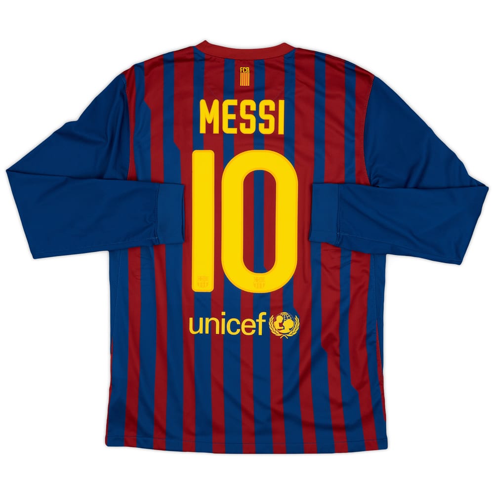 2011-12 Barcelona Home L/S Shirt Messi #10 - 8/10 - (M)