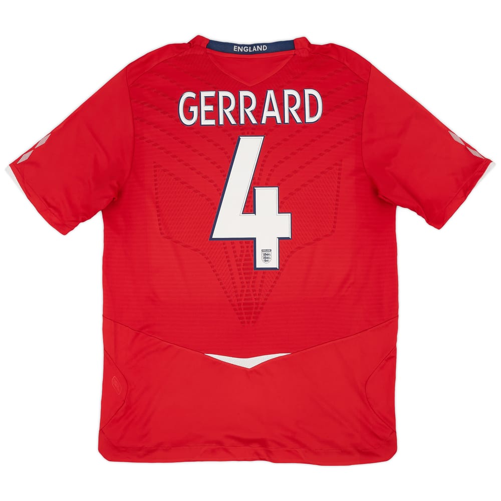 2008-10 England Away Shirt Gerrard #4 - 8/10 - (XL)