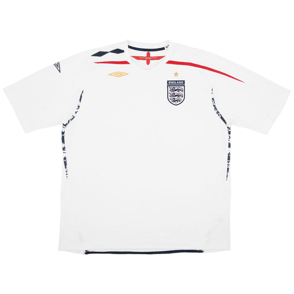 2007-09 England Home Shirt - 6/10 - (3XL)