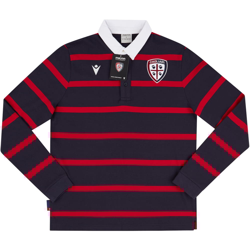 2019-20 Cagliari Macron L/S Polo T-Shirt