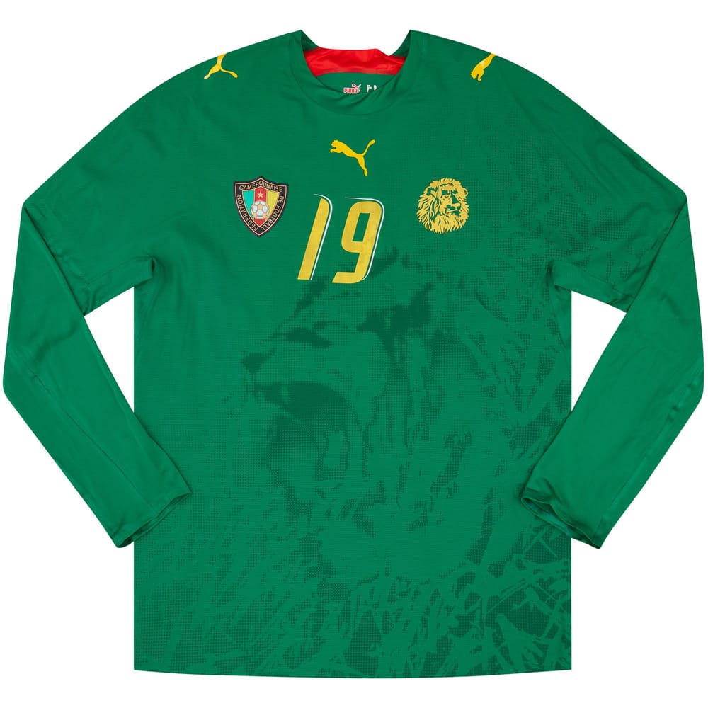 2006-07 Cameroon Match Issue Home L/S Shirt Mbia #19