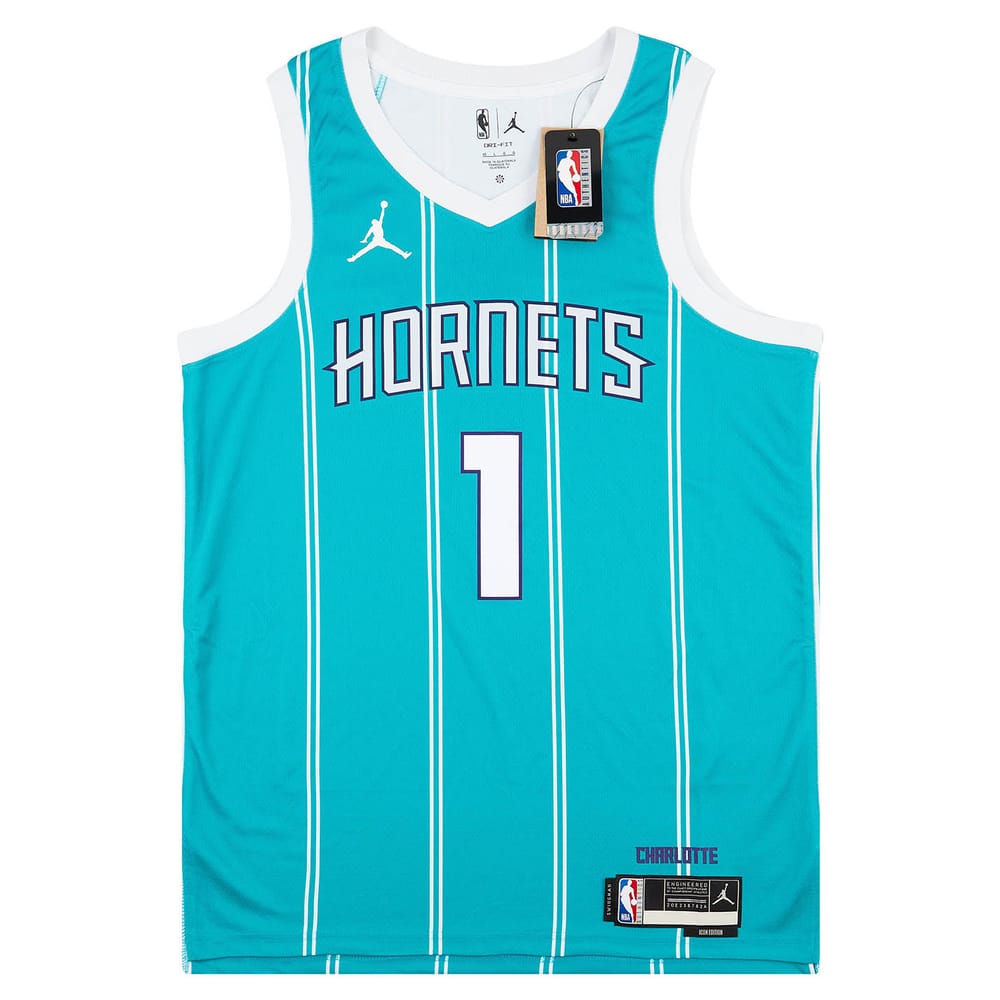 2022-24 Charlotte Hornets Ball #1 Jordan Swingman Away Jersey (M)