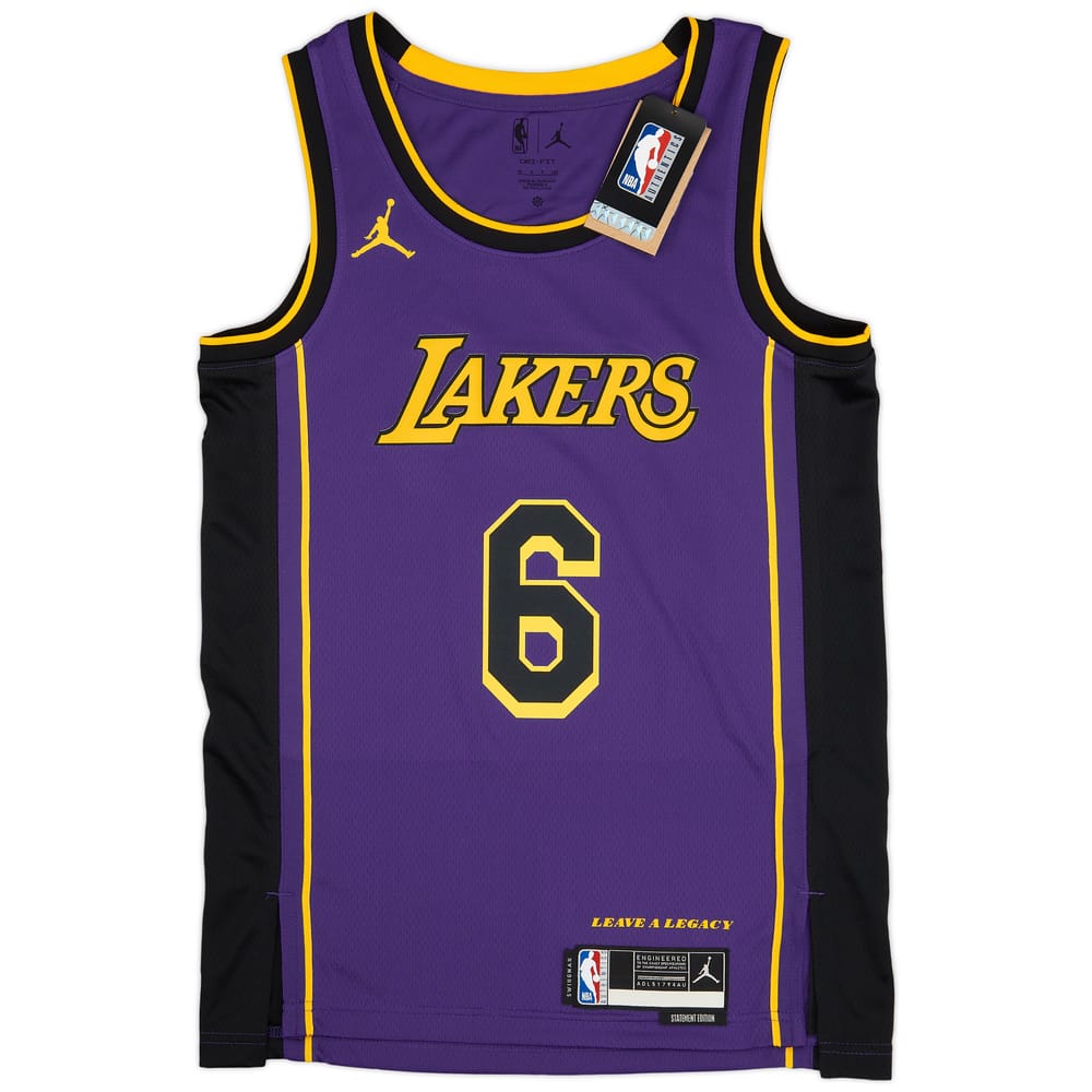 2022-23 LA Lakers James #6 Jordan Swingman Alternate Jersey (M)