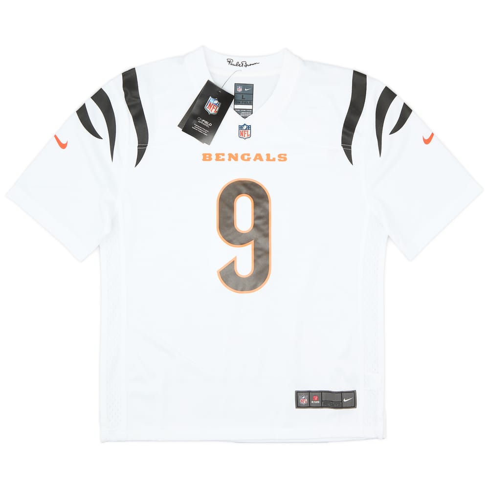 2021-23 Cincinnati Bengals Burrow #9 Nike Game Away Jersey (L.Kids)