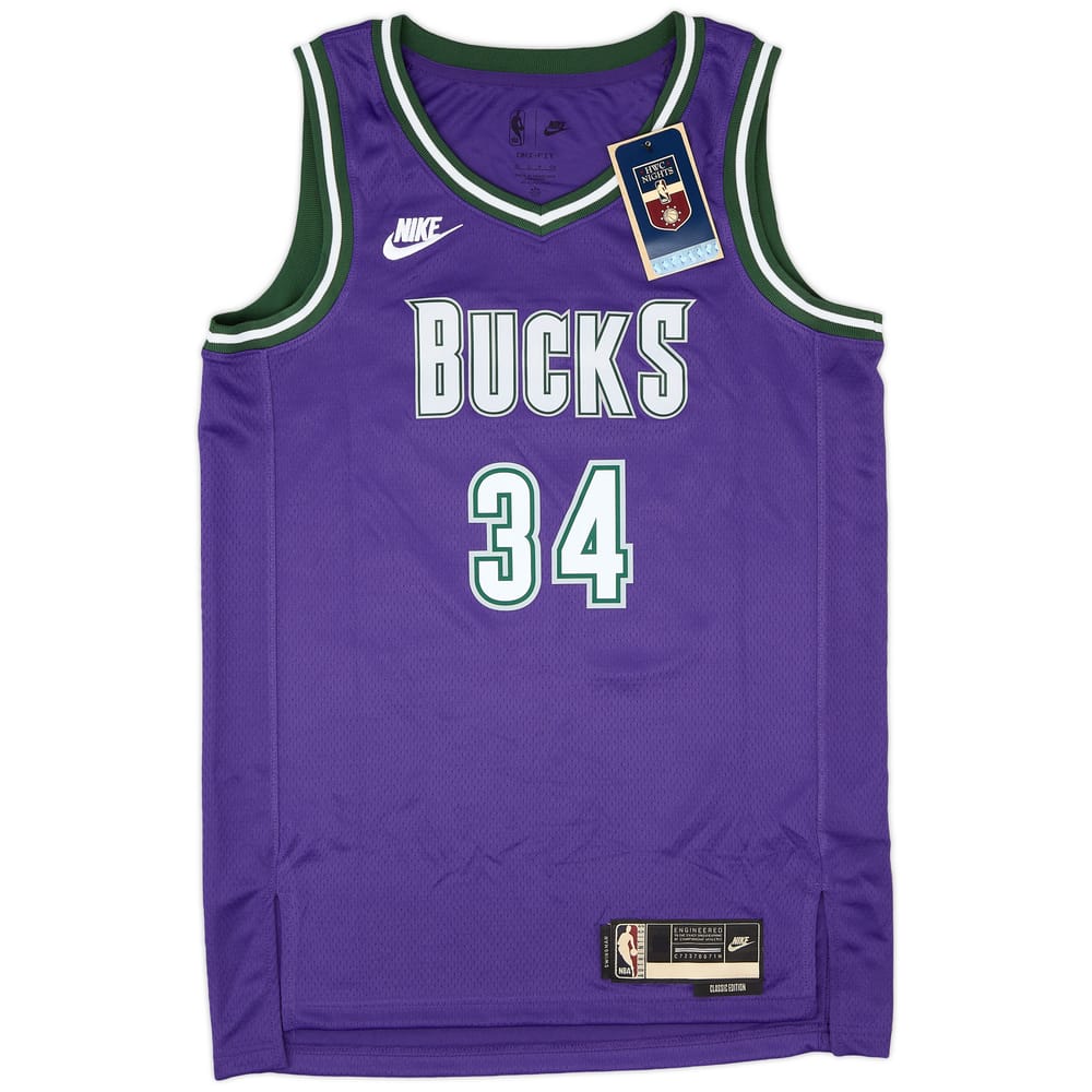 2022-23 Milwaukee Bucks Antetokounmpo #34 Nike Swingman Classic Jersey (XL)