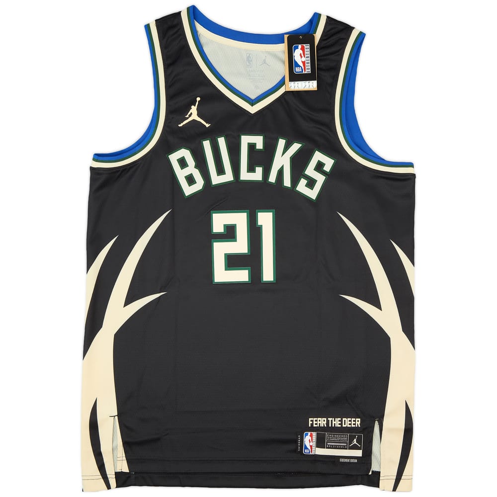 2022-24 Milwaukee Bucks Holiday #21 Jordan Swingman Alternate Jersey (L)