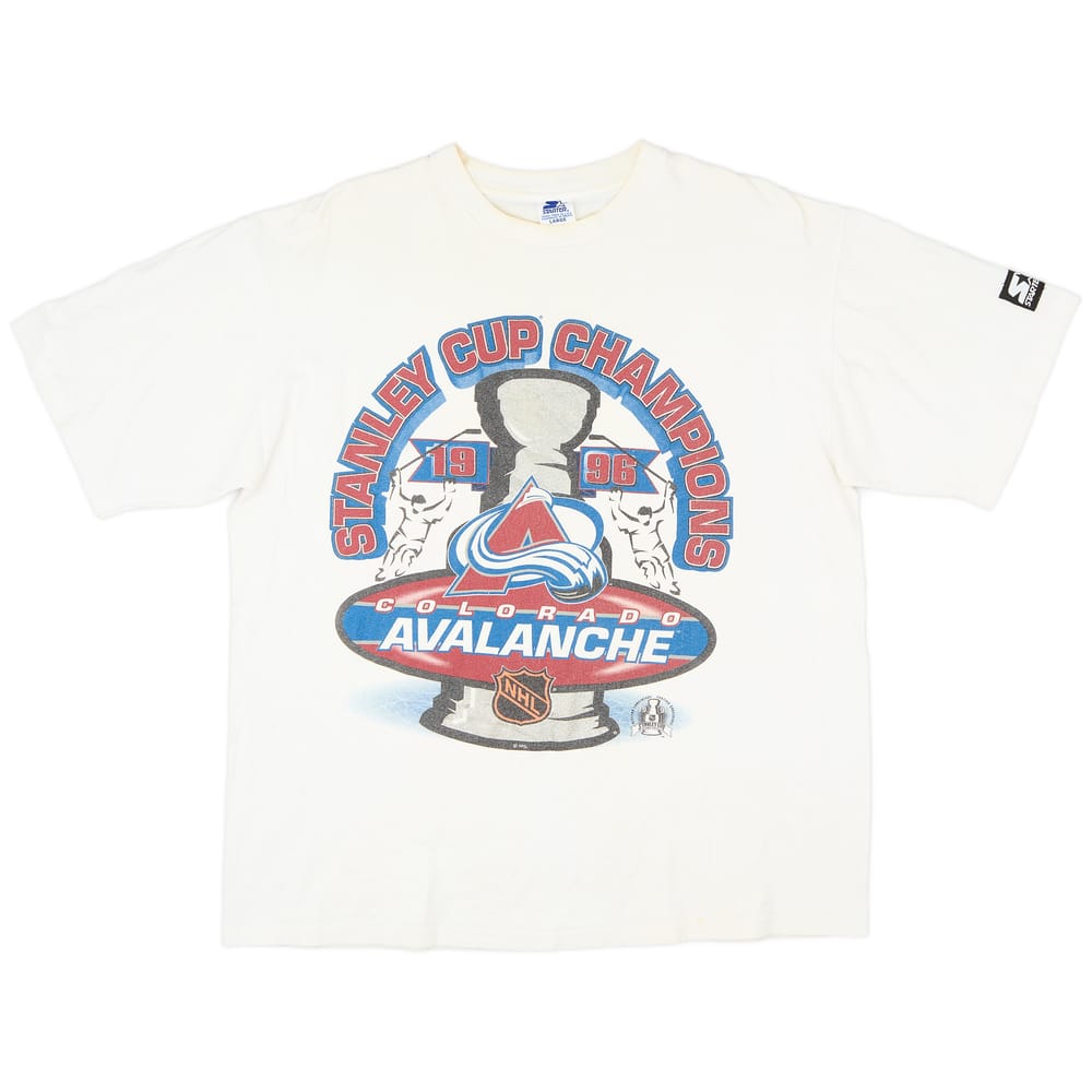 1996 Colorado Avalanche Stanley Cup Champions Starter Tee (Very Good) L