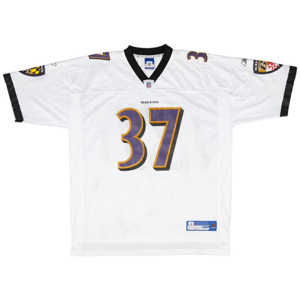 2005 Baltimore Ravens Sanders #37 Reebok On Field Away Jersey (Excellent) XXL