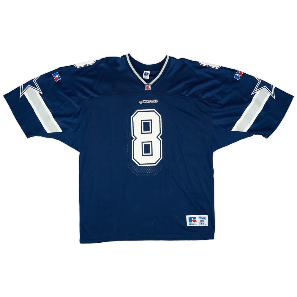 1996-00 Dallas Cowboys Aikman #8 Russell Athletic Home Jersey (Excellent) XXL