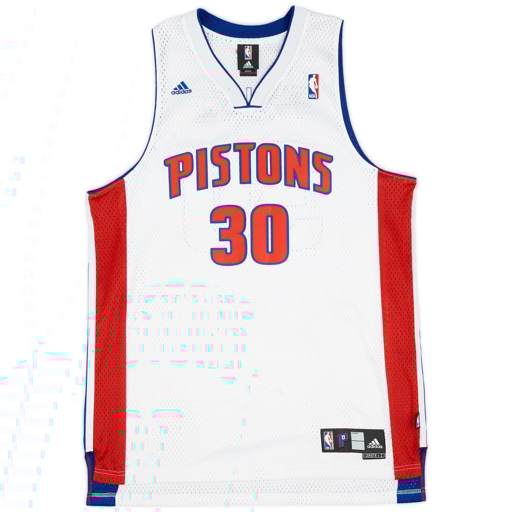 2006-07 Detroit Pistons Wallace #30 adidas Swingman Home Jersey (Excellent) XL