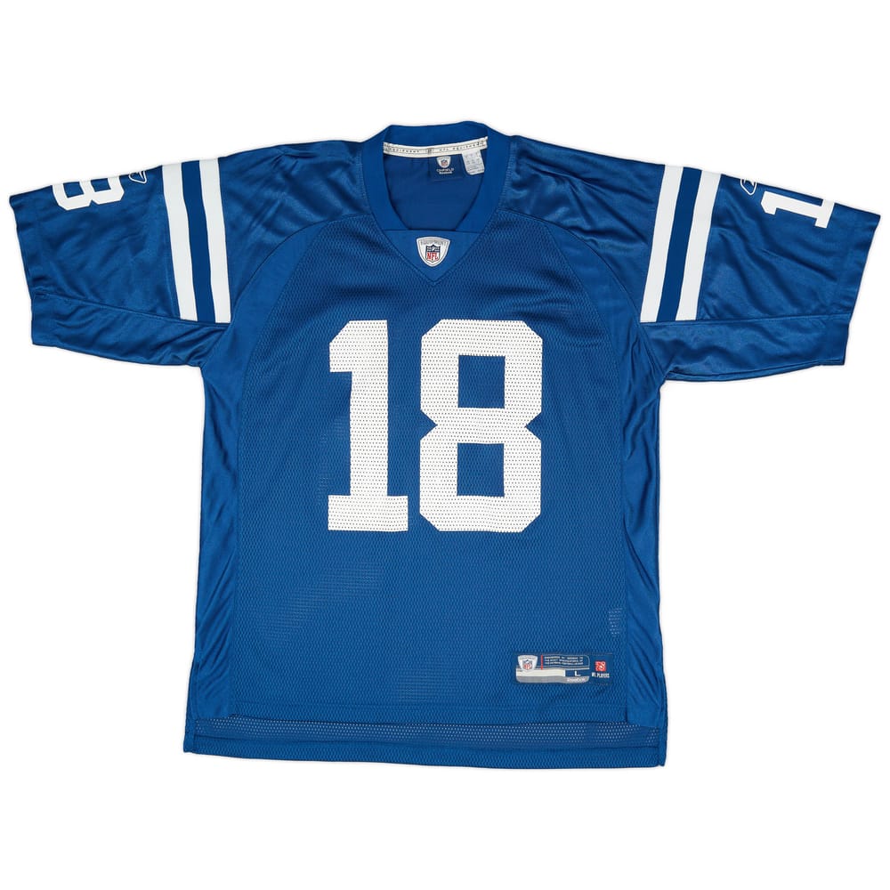 2008-11 Indianapolis Colts Manning #18 Reebok On Field Home Jersey (Excellent) L