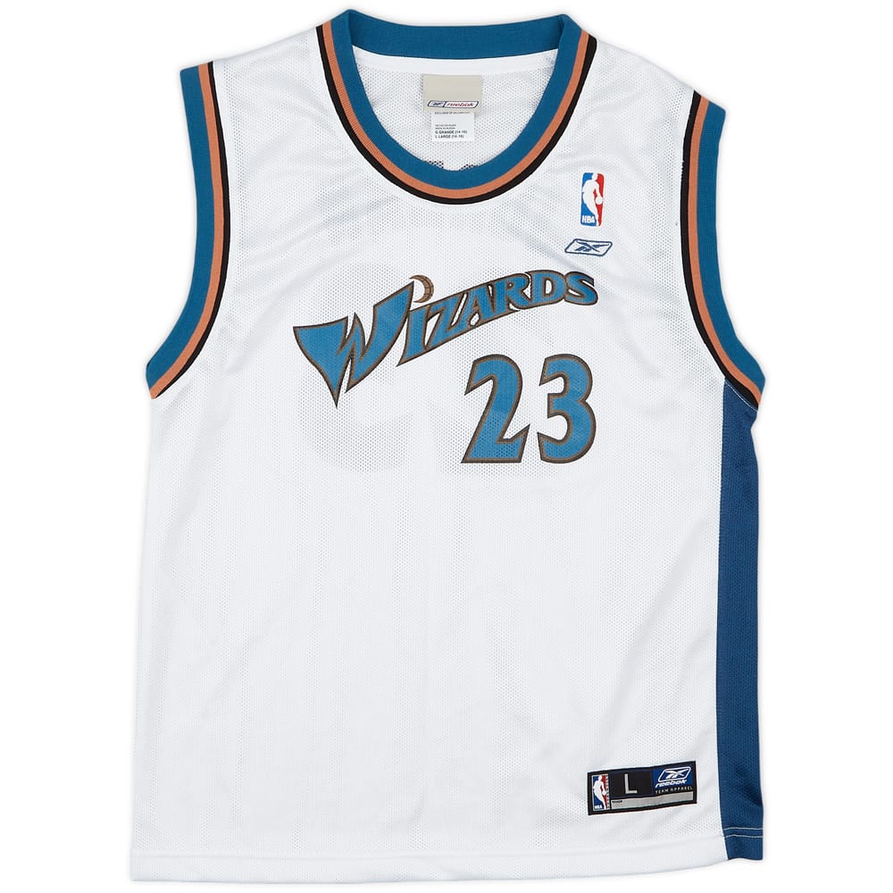 2002-03 Washington Wizards Jordan #23 Reebok Home Jersey (Excellent) L.Kids