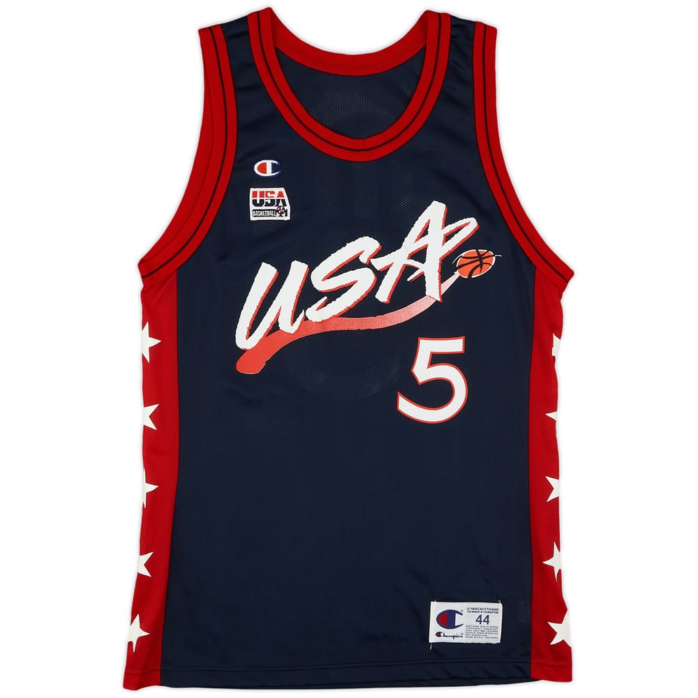 1996-99 USA Hill #5 Champion Away Jersey (Excellent) L