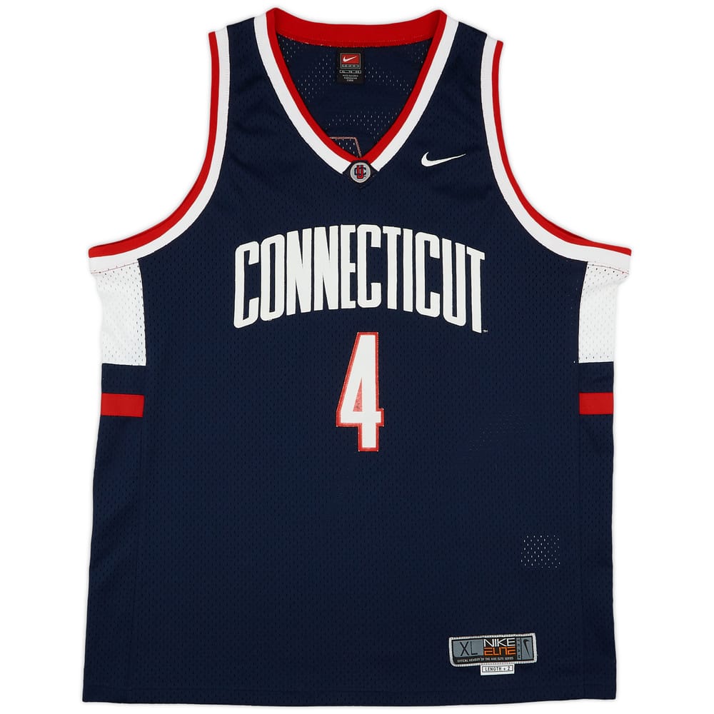 2001-04 UCONN Huskies Gordon #4 Nike Swingman Away Jersey (Very Good) XL