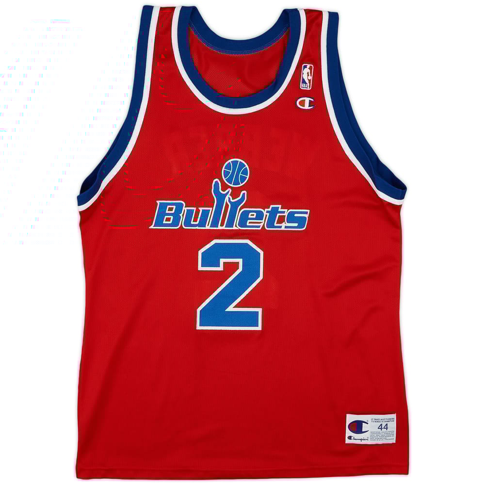 1994-95 Washington Bullets Webber #2 Champion Away Jersey (Excellent) L