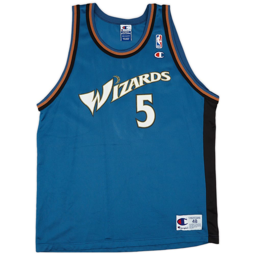 1997-01 Washington Wizards Howard #5 Champion Away Jersey (Very Good) XL