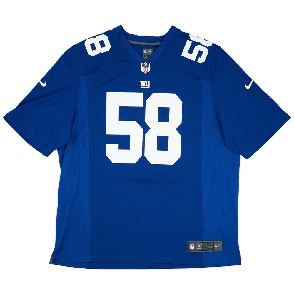 2012-14 New York Giants Herzlich #58 Nike Game Home Jersey (Excellent) XXL