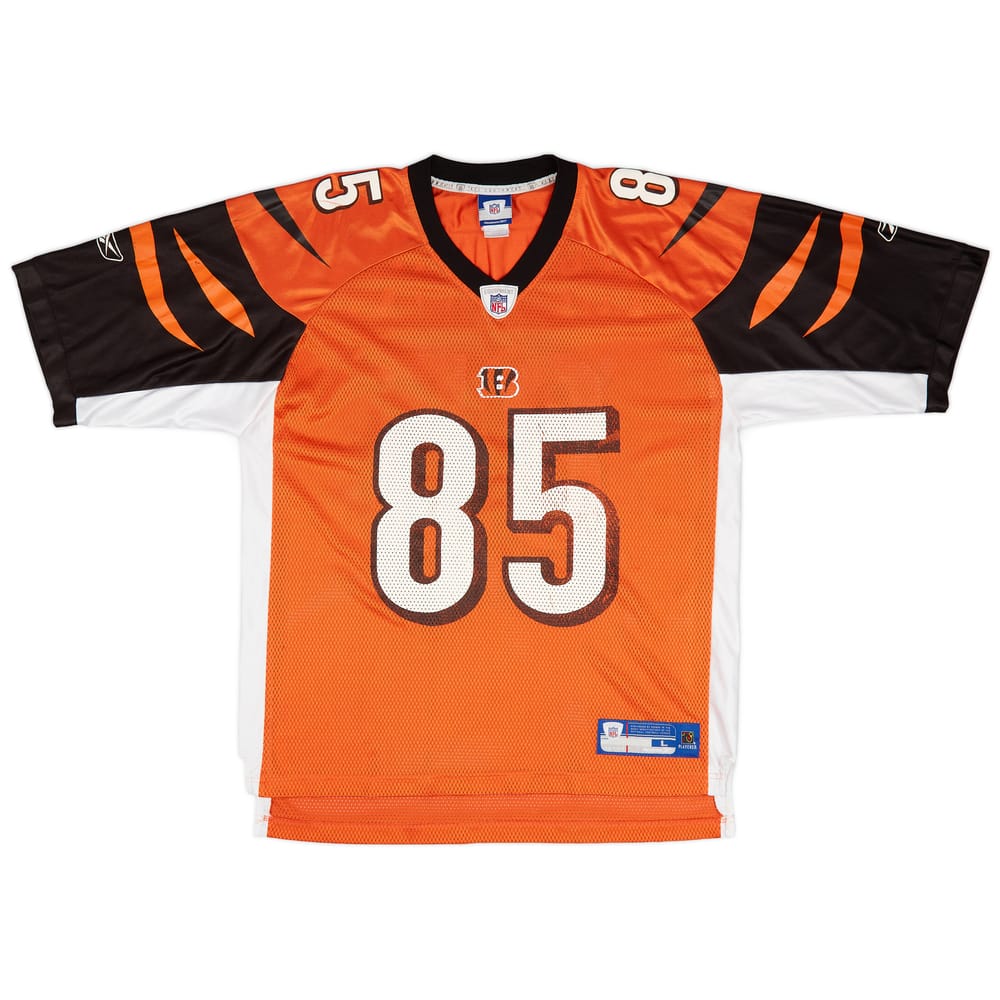 2005-06 Cincinnati Bengals C. Johnson #85 Reebok On Field Alternate Jersey (Very Good) L
