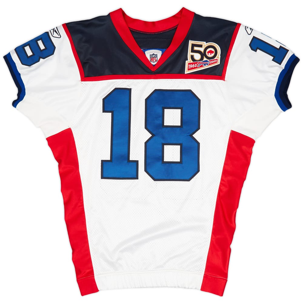 2009 Buffalo Bills Hawthorne #18 Reebok Team Issued Away Jersey (Excellent) L
