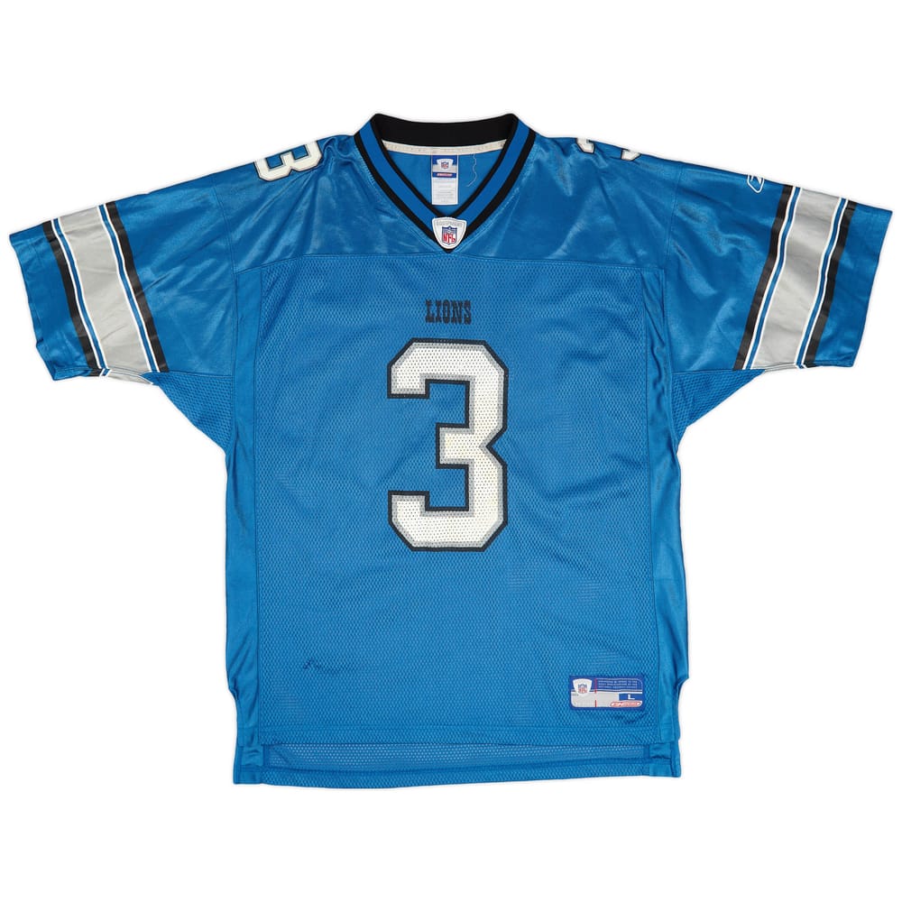 2003-04 Detroit Lions Harrington #3 Reebok On Field Home Jersey (Very Good) L